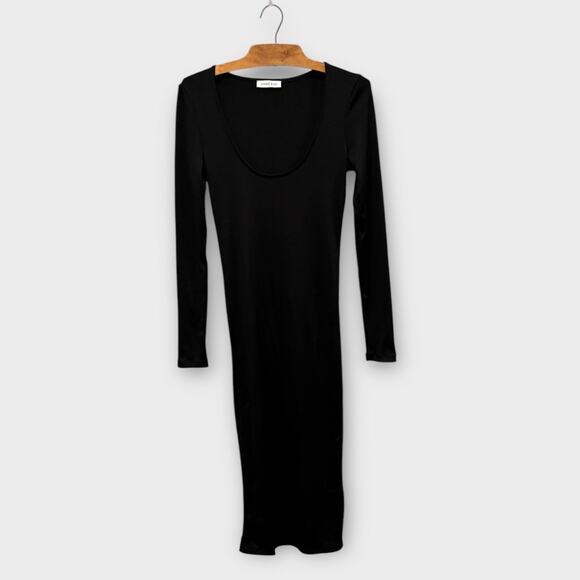 ANINE BING Montana Ribbed Midi Dress Size Medium - Picture 5 of 11